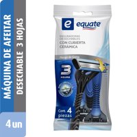 Máquina De Afeitar Desechable Hombre, 3 Hojas 4 Un Equate