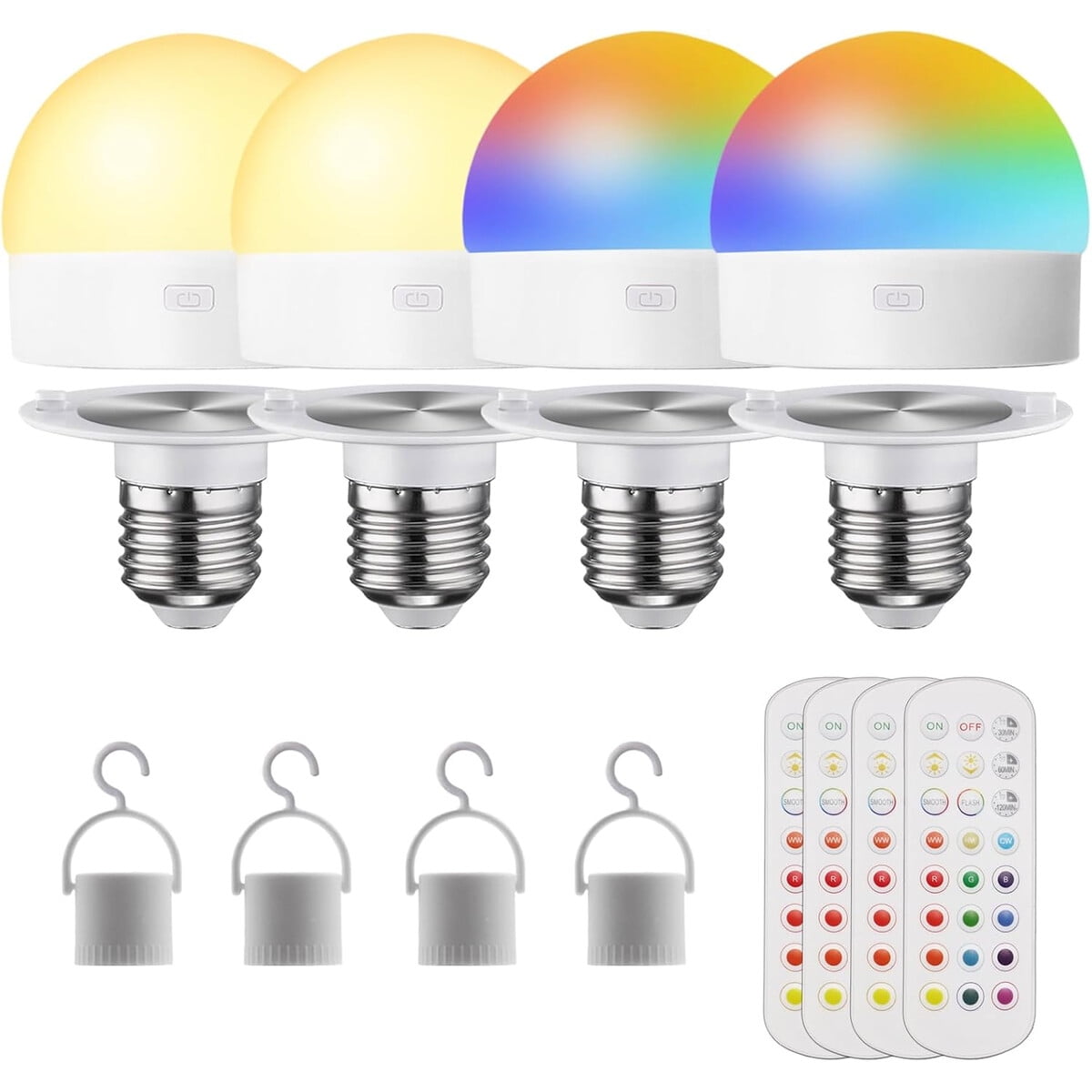 Ampolletas Led Recargables Histar E26 2000mah Rgb Control