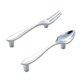 thumbnail image 3 of 2pcs Cuchara creativa en forma de tirador de cocina Armario de cocina perilla del armario Chrome, 3 of 6