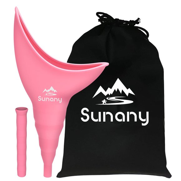Dispositivo de micción femenino Sunany, reutilizable, de silicona, color rosa