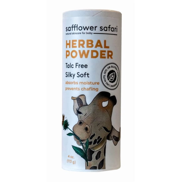 Polvo Para Bebé De Cártamo Herbal Natural Y Sin Talco