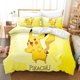 thumbnail image 1 of Pikachu Bedding Set, 100% Polyester, 3D Cartoon Print, Duvet Cover, Bedspread, Pillowcase, Children's Bed, Bedroom Set Bed Sheets, 1 of 5