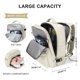 thumbnail image 4 of Mochila de viaje WONHOX Large Impermeable para Mujer Beige, 4 of 7