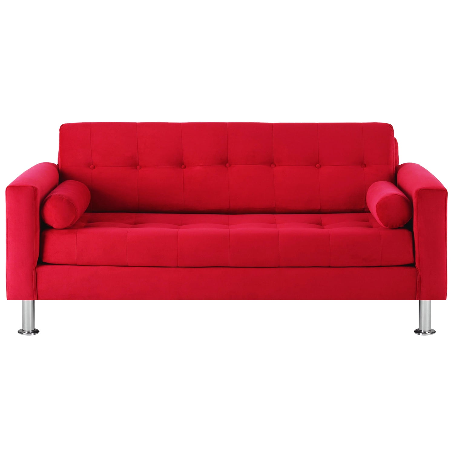 Bodevir - Sofa Retro 3c Felpa 12 Rojo