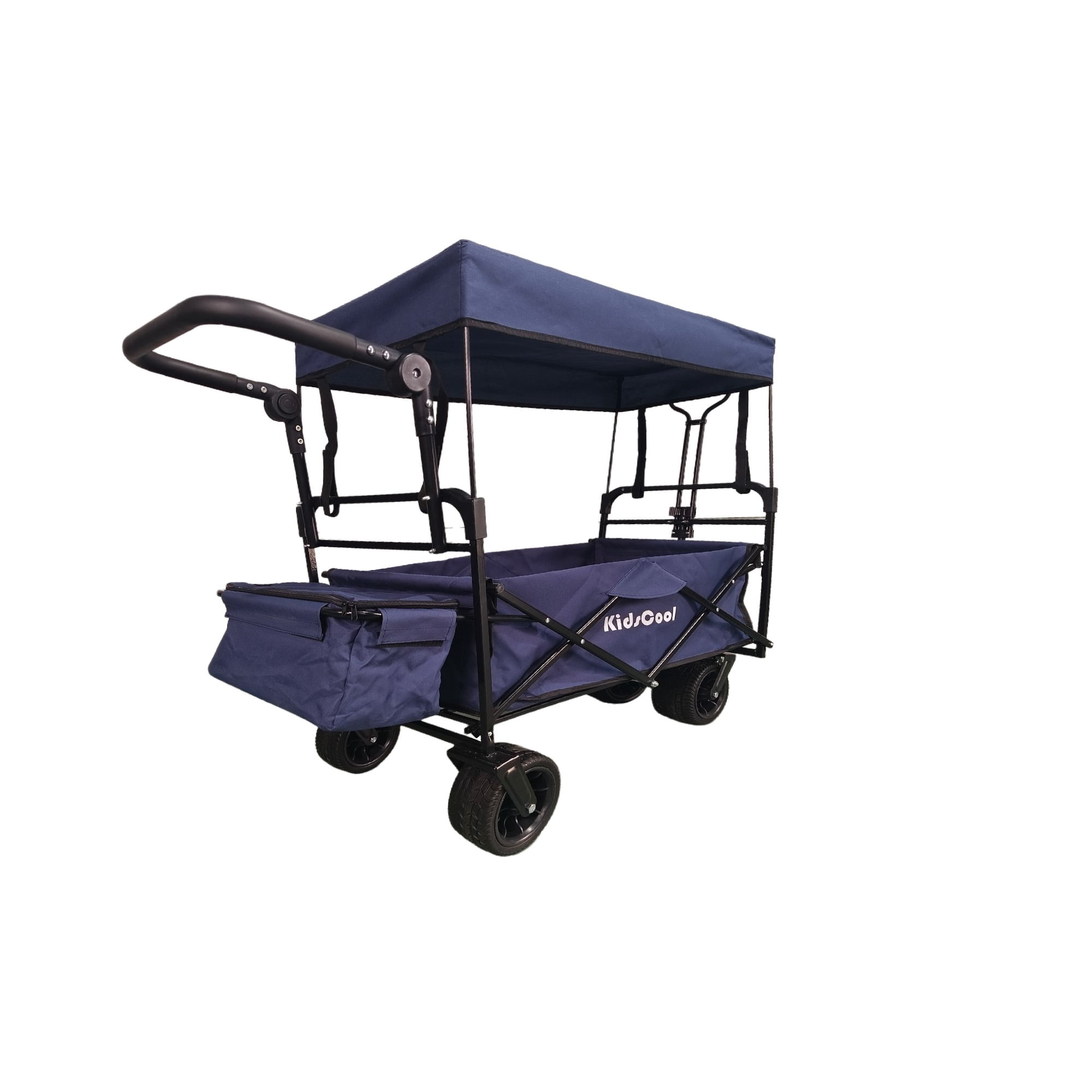 Kidscool - Carro Wagon Plegable Azul Con Techo