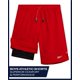 thumbnail image 2 of Pantalones cortos de baloncesto Reebok 2 en 1 para niños con forro de compresión, color rojo, 2 of 7