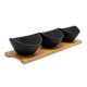 thumbnail image 3 of Tabla Bambú + 3 Bowls De Aperitivo Cerámica 4 Piezas 22140205103 Negro, 3 of 3