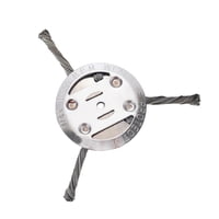 Ioensy - Cabezal De Repuesto Para Recortadora De Césped, Cabezal De Cepillo De Disco De Alambre De Acero De 3 Cuchillas Para Entrada De Vehículos