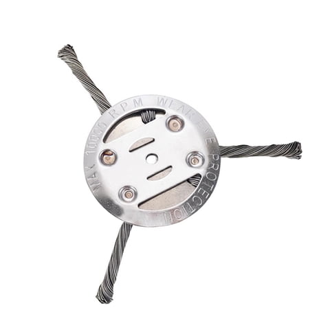 Ioensy - Cabezal De Repuesto Para Recortadora De Césped, Cabezal De Cepillo De Disco De Alambre De Acero De 3 Cuchillas Para Entrada De Vehículos