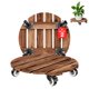 thumbnail image 1 of Soporte para Plantas IDZO Juego de 2, Madera de Acacia 30 cm, Ruedas para 120 kg, 1 of 7