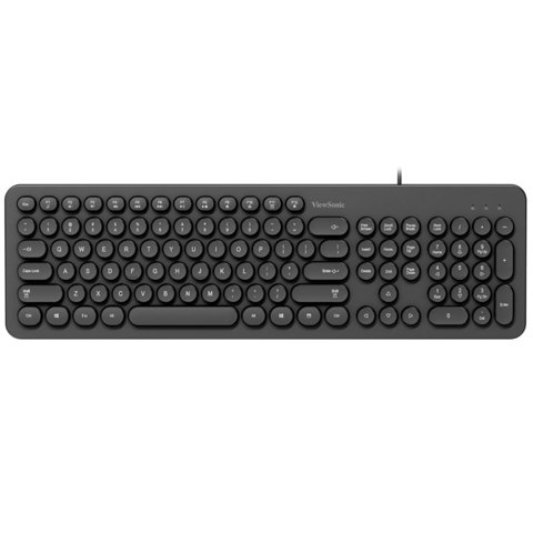 Teclado Pc Usb Teclas Redondas Viewsonic Ku334 - Ps