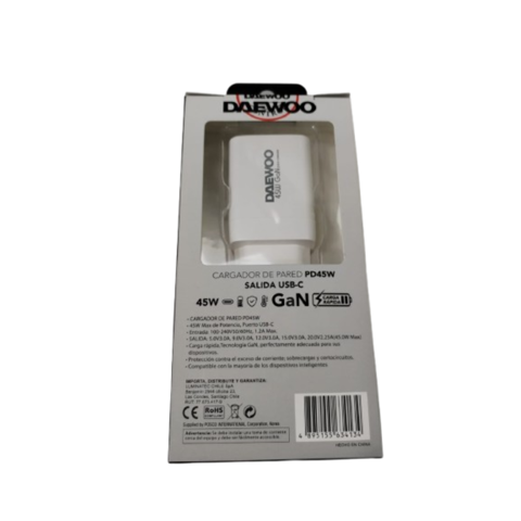 Daewoo - Cargador Usb Pd45W Di-Pd451-Eu Salida Usb-C