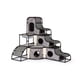 thumbnail image 2 of Productos para mascotas Cat Tower Prevue Catville Tower Gray 7240, 2 of 7