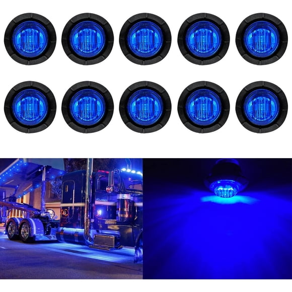 Luz LED KEING, pack de 10, 34 pulgadas, azul, IP68, 12 V