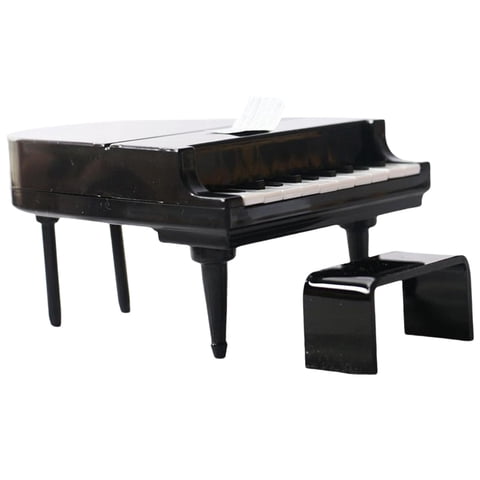 Bothyi - Modelo De Piano En Miniatura Para Casa De Muñecas, Instrumento Musical Para Casa De Muñecas 1/12, Color Negro
