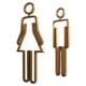 thumbnail image 3 of Señal inodoro para hombres y mujeres, señal símbolo inodoro para coración, tienda, parques, centro commerce business, Hot , Oro, 3 of 5