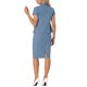 thumbnail image 3 of INSPIRE CHIC Conjunto de Traje de Negocios para Mujer de 2 Piezas Chaqueta Blazer de Manga Corta y Falda Lápiz XS Gris Azul, 3 of 6