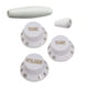 thumbnail image 5 of 3 Piezas De Perillas De Control De Tapa De Mango De Balancín único Para Guitarra, Accesorios De Guitarra DIY, Blanco Y Dorado, 5 of 5