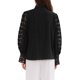 thumbnail image 3 of INSPIRE CHIC Blusa con Encaje para Mujer Elegante Cuello Alto Victoriano Manga Larga con Botones M Negro, 3 of 6