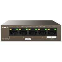 Conmutador Poe Tenda Teg1105Pd De 5 Puertos Gigabit Con 4 Poe+ A 30 W