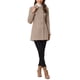 thumbnail image 2 of INSPIRE CHIC Abrigo de Mujer con Cuello Peter Pan Doble Botonadura Trinchera de Invierno Abrigo Pea Beige Oscuro M, 2 of 6