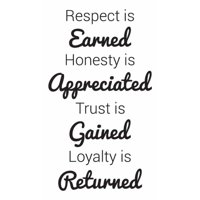 Rienda Libre Graphics - Decomural Respect Honesty Trust Inspirational Ws-43078