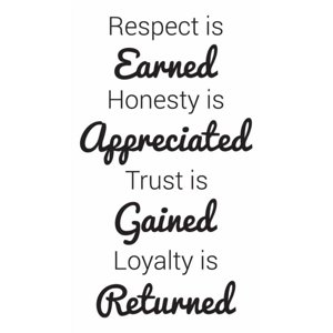 Rienda Libre Graphics - Decomural Respect Honesty Trust Inspirational Ws-43078