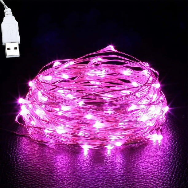 Copper Wire Led Lights USB 393.7inch For Home Decoration Holiday Lighting Wreath For Garden Decor Home Decor Living Room, Halloween, Christmas, Wedding Decor, Wall Decor, For Camping, Party, Perfect G