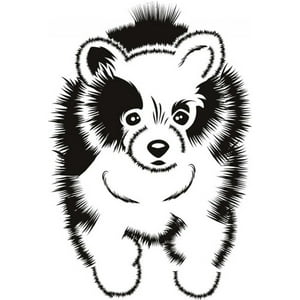 Rienda Libre Graphics - Decomural Pomeranian Dog Ws-17447