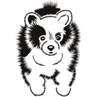 Rienda Libre Graphics - Decomural Pomeranian Dog Ws-17447