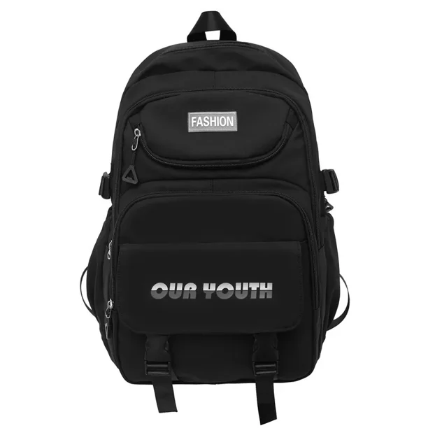 High School Girls Backpack Nylon Waterproof Travel Bag Simple Large Capacity Multi-functional Backpack for Boys Travel Rucksack