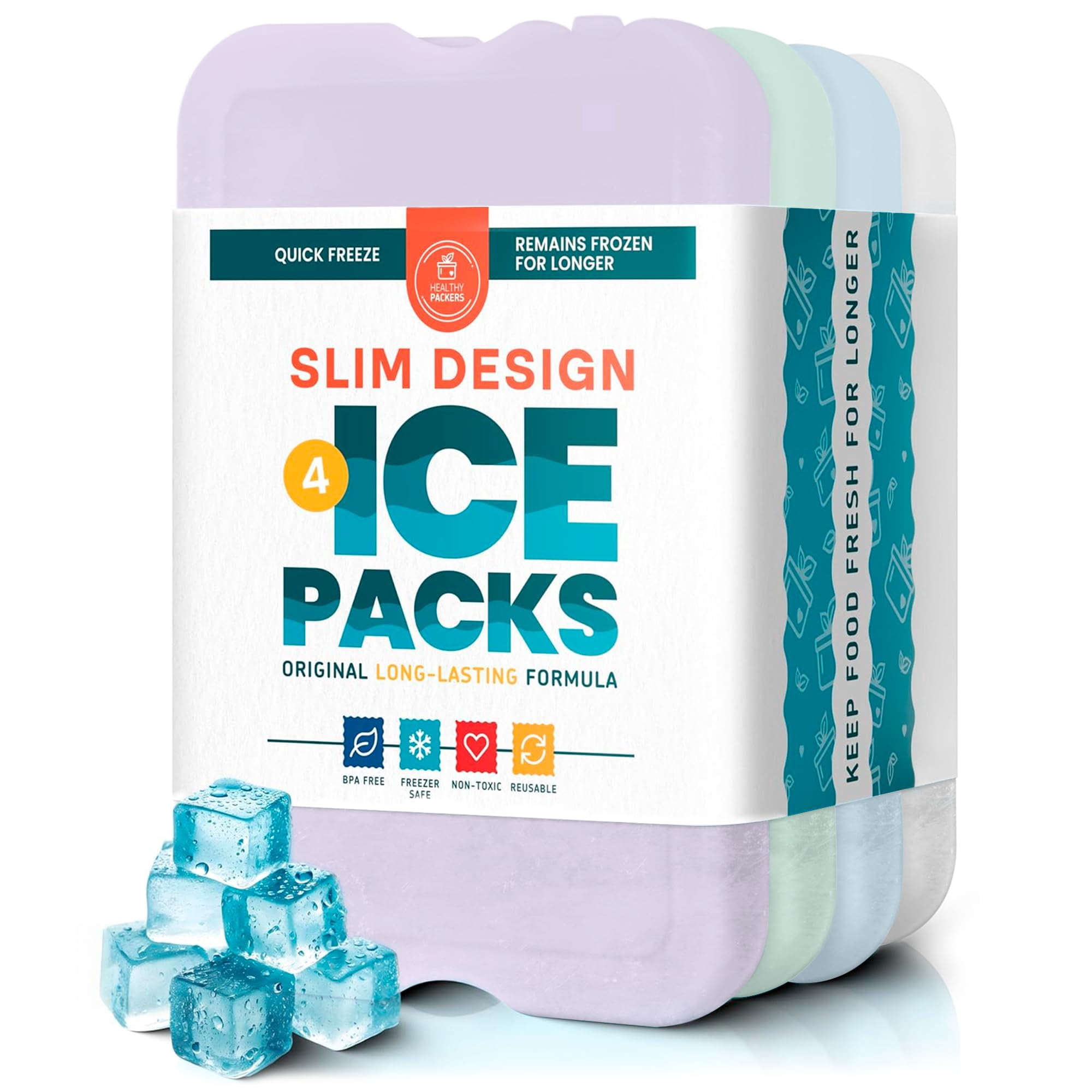 Paquetes De Hielo Healthy Packers Slim De Larga Duración Para Lonchera