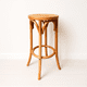 thumbnail image 1 of Banco de Diseño Retro en Madera con Asiento Trenzado, 1 of 7