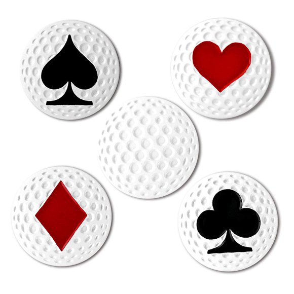 Marcadores de Golf Myartte 24,4 mm surtido 5 uds (Póker)