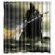 thumbnail image 1 of Cortina de ducha con diseño de guitarrista en el mar, juego de cortinas de baño con ganchos, tamaño 66 x 72 pulgadas, 1 of 3