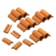 thumbnail image 4 of Mini de tejado de 25 uds., modelo de falsas, de construcción, arcilla de cerámica para paisajismo, accesorios de , jardín , ROJO, 4 of 5