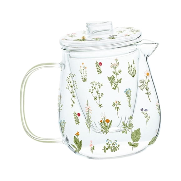 Tetera De Té Floreciente De Vidrio, Tetera Duradera De Té Floreciente Para Aniversario, Fiesta En Casa, Grande
