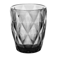 Set 4 Vasos Bajo 24Cl Vidrio Negro Rombo Lugano