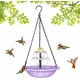 thumbnail image 1 of Baño pájaros solar colgante doble capa atrae colibríes exterior jardín, 1 of 8
