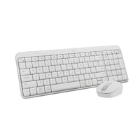 Combinación De Teclado Y Ratón Inalámbricos Bluetooth Logitech Mk250, Color Blanco