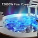 thumbnail image 3 of Estufa de gas para acampar de 12800 W, resistente al viento, con 5 quemadores, plegable, ideal para mochileros, pesca al aire libre, senderismo y viajes., 3 of 6