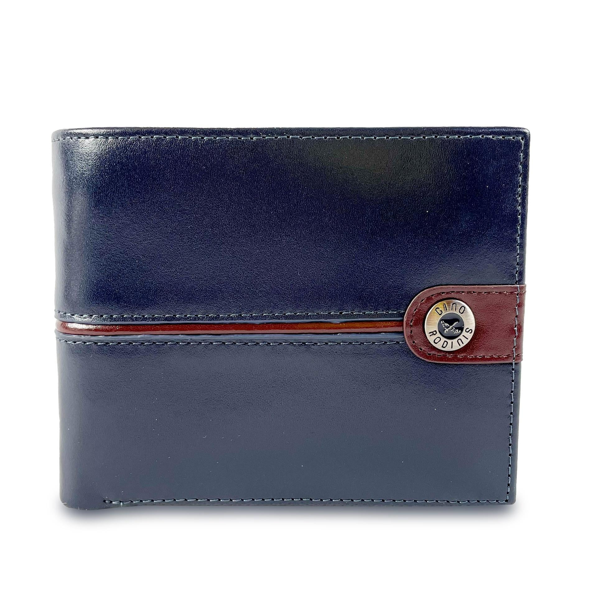 Billetera Invictus 575 Azul /marrón Gino Rodinis