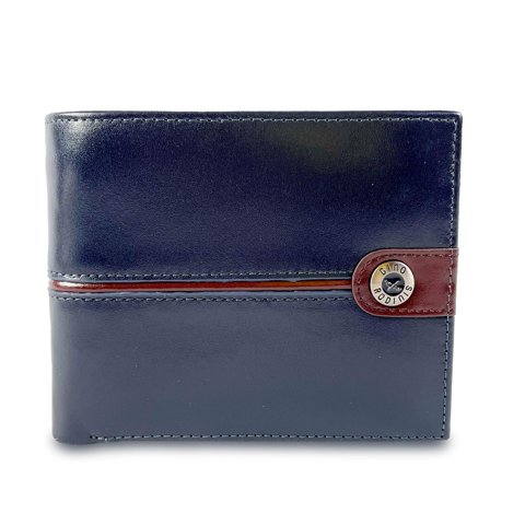 Billetera Invictus 575 Azul /Marrón Gino Rodinis