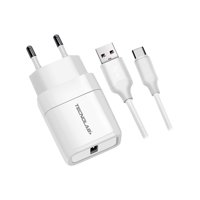 Cargador De Pared 12W + Cable Usb A Usb-C Tl043W Tecnolab