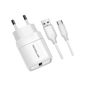 Cargador De Pared 12W + Cable Usb A Usb-C Tl043W Tecnolab
