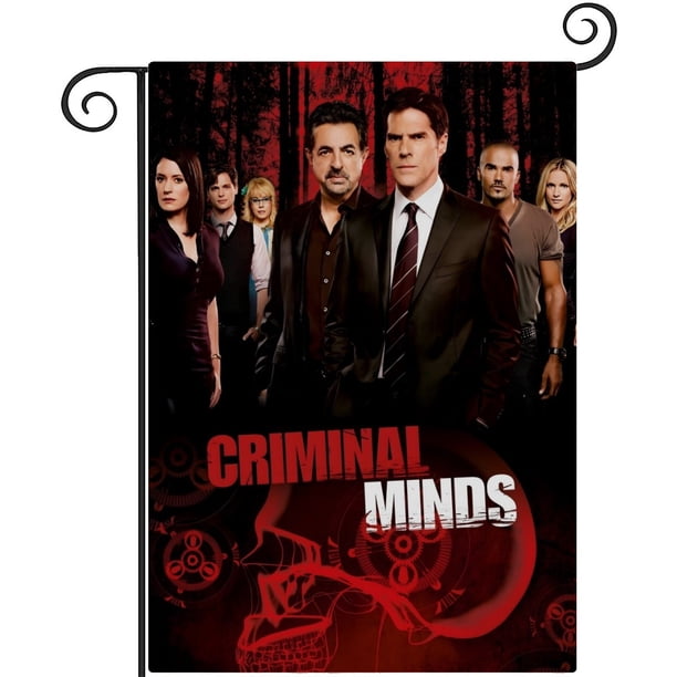 Mentes Criminales-bandera de jardín temática. Regalo perfecto para fans, amigos y familiares, ideal para actividades al aire libre y decoración de fiestas.28CM*45CM