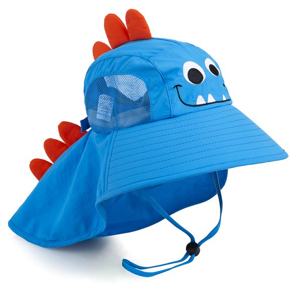 Gorro de sol HEEHIPOO Kids UPF 50+ de ala ancha con correa para la barbilla