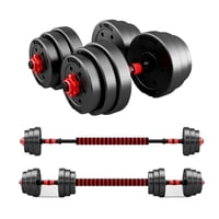 Linea Sport - Set De Mancuernas 15 Kg Ajustables Con Barra Extensible