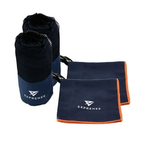 Exprenee - Set 3 Toalla Microfibra Natacion Viaje Trekking Pack 2 Indigo