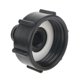 thumbnail image 1 of Adaptador de tanque de agua ibc conector de tanque de agua de rosca gruesa montaje negro 25mm, 1 of 5
